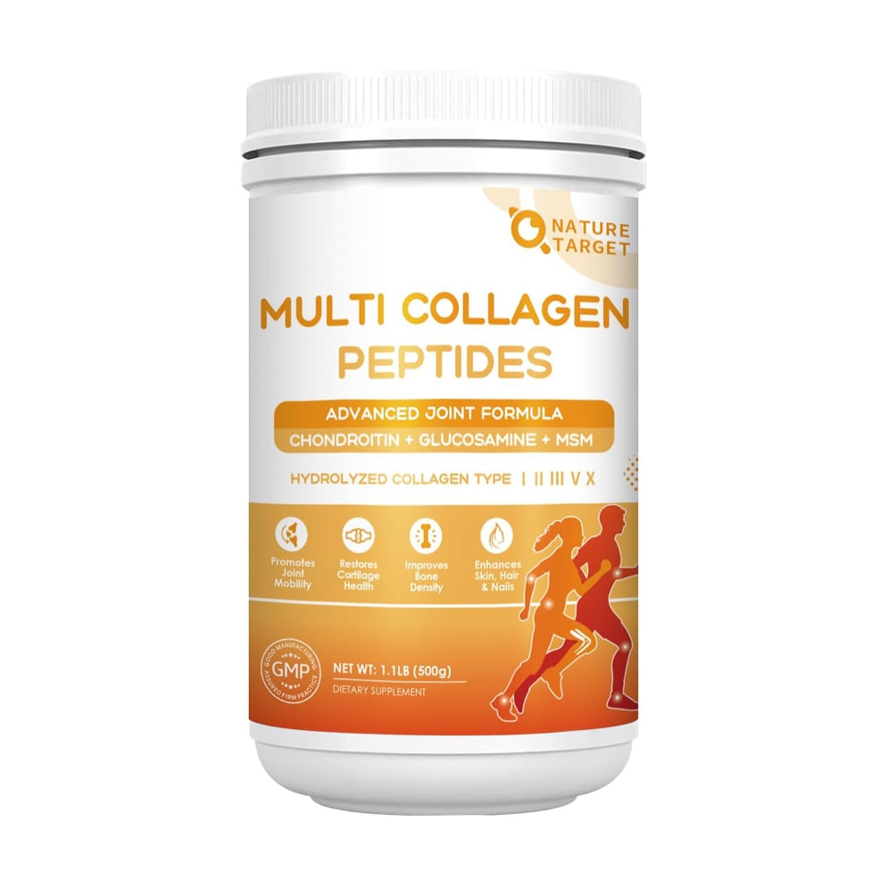 サプリメント TEAM8 NATURE TARGET Hydrolyzed Multi Collagen Peptides Powder for Joint