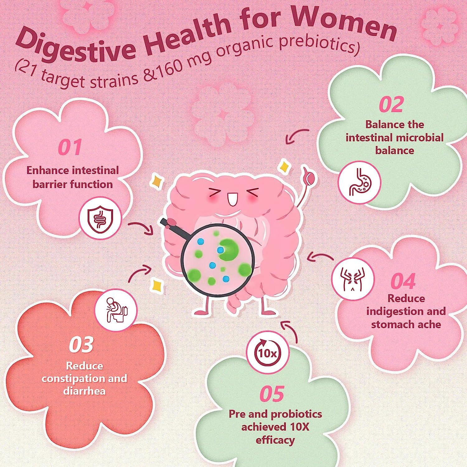 NATURE TARGET Probiotics for Women Digestive Health 90 Tablets - Nature Target