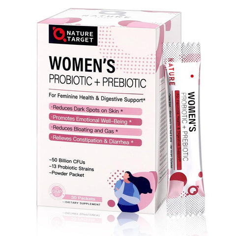 Probiotic + Prebiotic Powder for Women Gluten Free, Improve Immunity