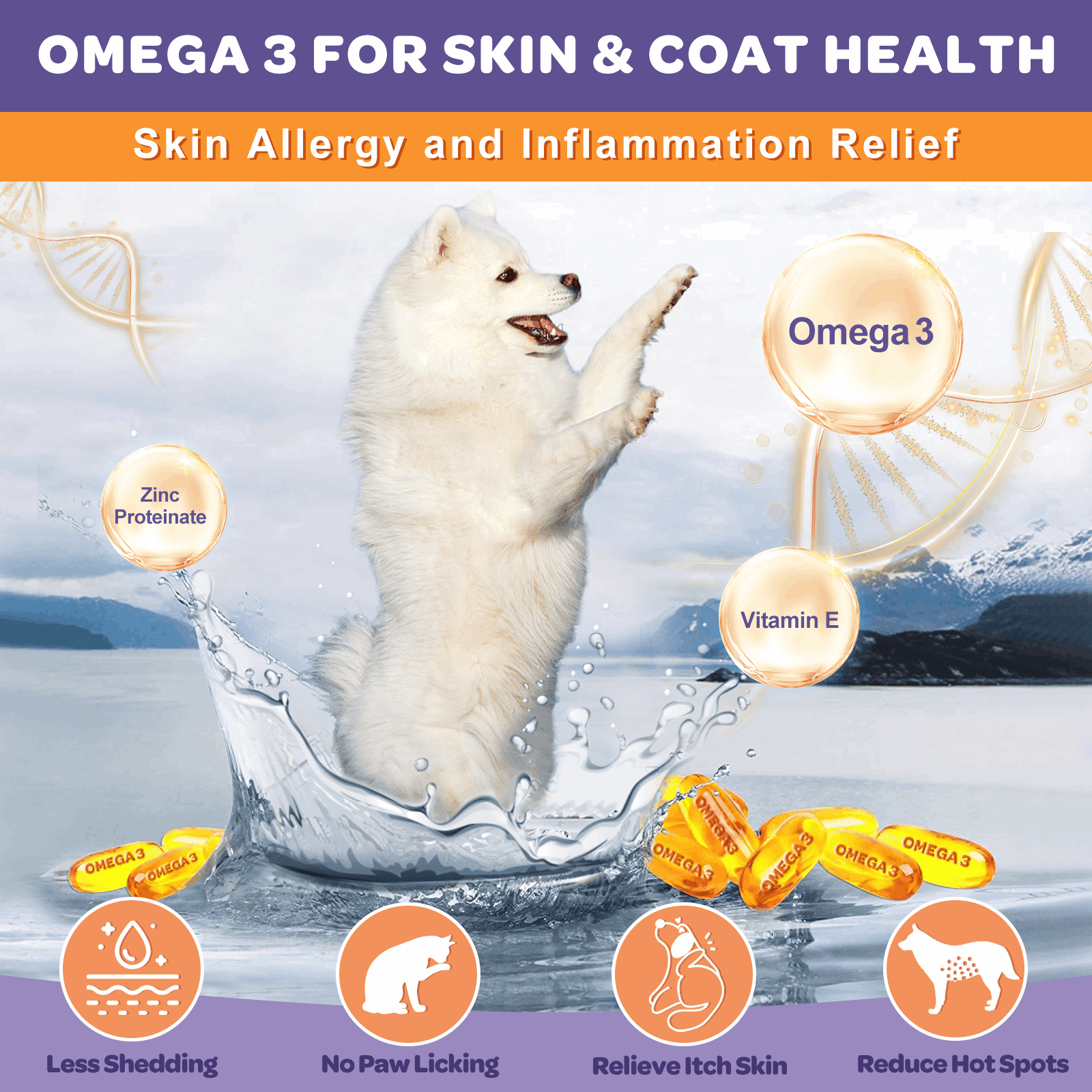 Omega 3 is good for your dog's skin and coat health