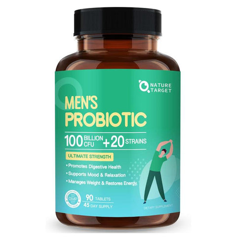 Probiotics for Men 100 Billion CFUs, with Digestive and Prostate Health