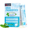 Oral Probiotics for Fresh Breath, Teeth & Gum Support with Zinc & Vitamin C, Sugar-Free, Natural Mint Flavor, 9 Billion CFU, 30 Packets