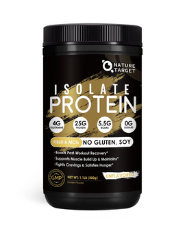 Isolate Protein Powder, 25g Protein & 5.5g BCAAs, Unflavored, 16 Servings, 1.1LB