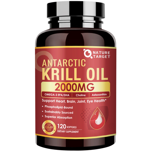 Krill Oil 2000mg with Omega-3 + Astaxanthin, 60-Day Supply