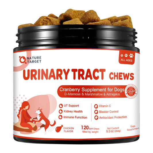 Cranberry Supplement for Dogs, 200mg Cranberry + 100mg D-Mannose, Chicken Flavor, 120 Soft Chews