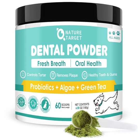 Dog Dental Powder for Plaque, Tartar & Bad Breath, 6.35oz