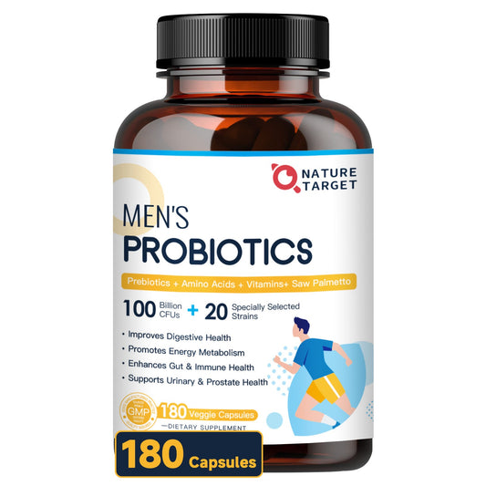 Men’s Gut + Prostate Support, 100B CFUs, 180 Veg Caps
