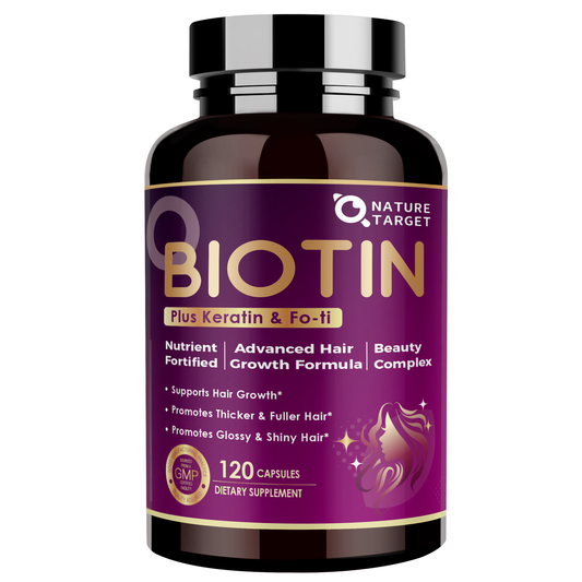Biotin 10000mcg Hair Complex with Collagen + Keratin for Growth, 120 Caps