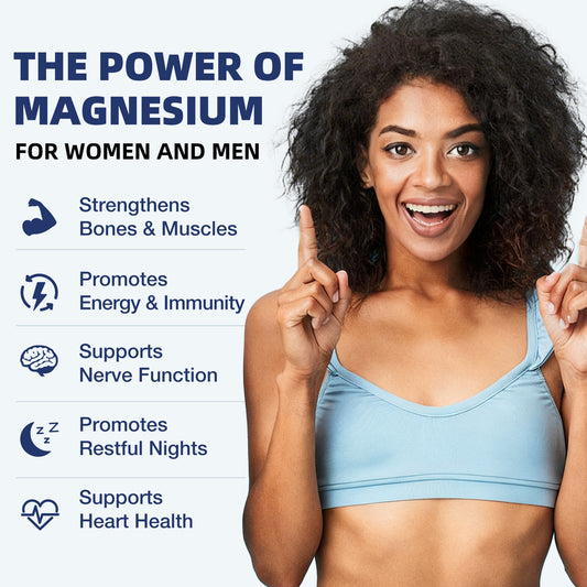 Magnesium Glycinate 1000mg with Vitamin B6 1.7mg & Vitamin C 25mg, Vcaps, 120 Vcaps