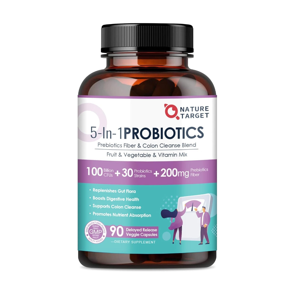 3-in-1 Digestive Health Probiotics, 100 Billion CFUs, 200mg