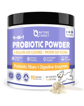 Probiotics for Dogs & Cats with Prebiotics, Digestive Enzymes, and Fiber