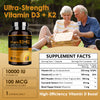 Vitamin D3 K2 10000 IU with MCT for Bone & Immune Support 120 Caps