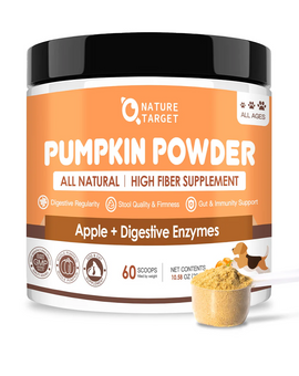 Dog Pumpkin Powder 4000mg with Apple Flesh 500mg & Digestive Enzymes, 60 Servings