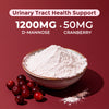 D-Mannose 1200mg + Cranberry Extract 50mg, Vcaps, 120 Count