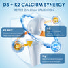Vitamin D3 K2 with Calcium Magnesium 6in1 for Bone Heart Immune, 5000 IU, 120 Servings
