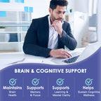 Magnesium L-Threonate Capsules, High Absorption Magnesium Supplement 1600mg, 120 Vegan Capsules