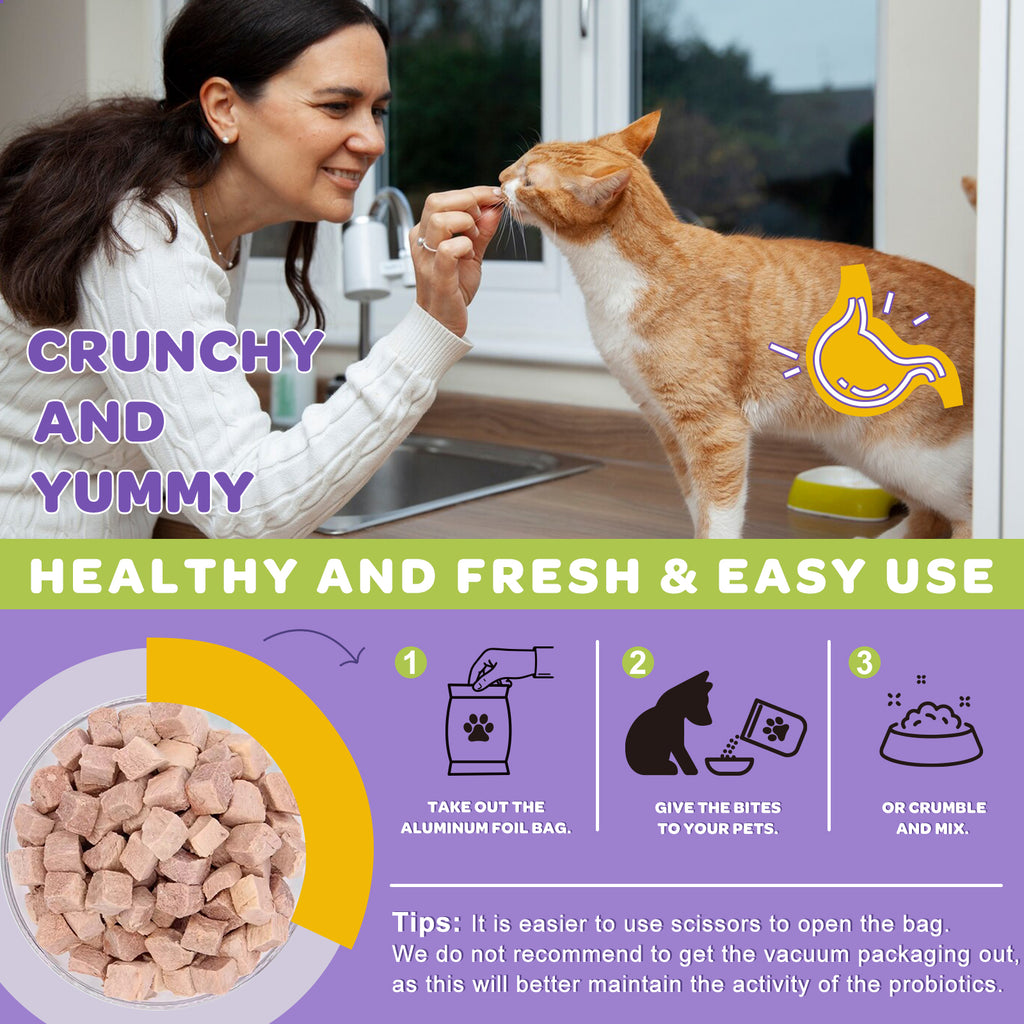 Dogs & Cats Omega-3 Duck Flavor Probiotics,Vitamins and Omega 3, 120 Chews