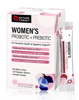 Women's Probiotic + Prebiotic Powder, 50 Billion CFUs, 13 Strains, Prebiotic Blend 1380mg, 30 Servings