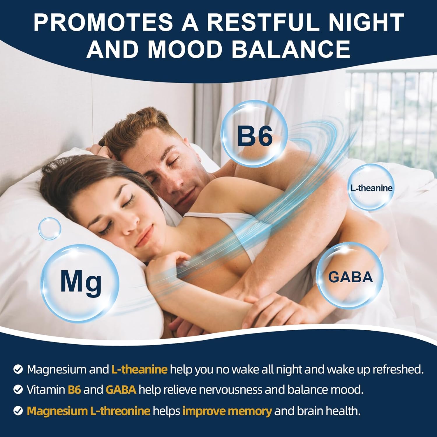 Magnesium Powder Supplement promotes sleep and balances mood.