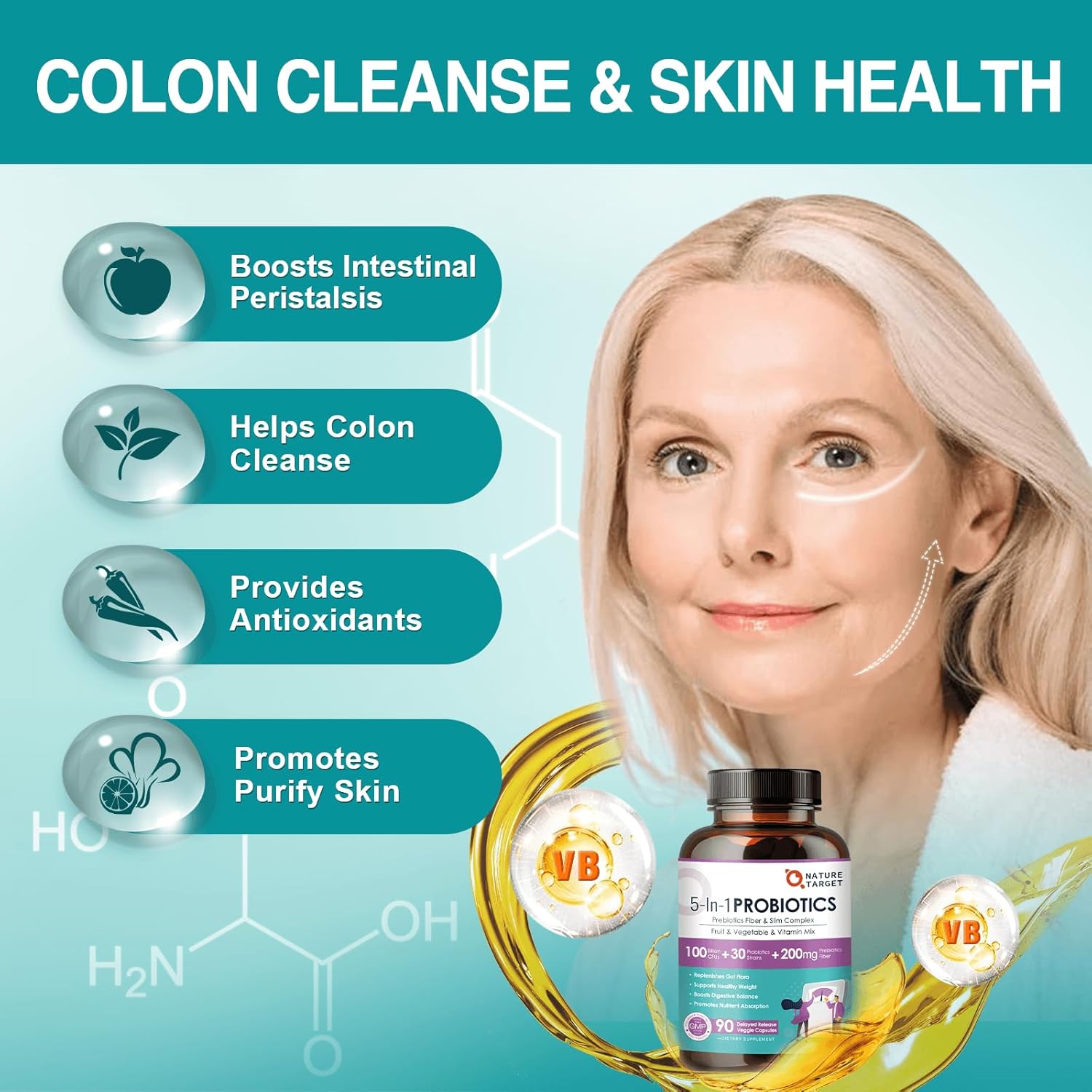 Probiotics benefit gut and skin health.