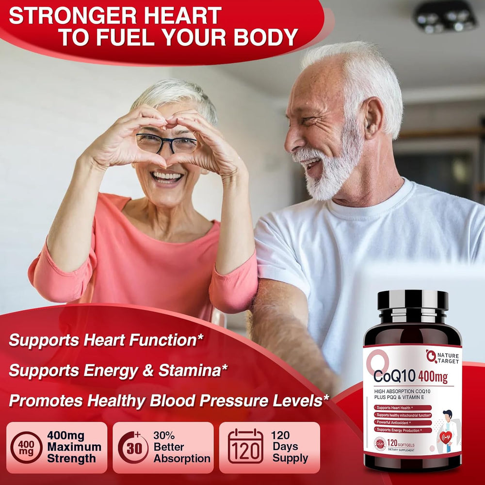 CoQ10 400mg Plus PQQ with Vitamin E & Organic Olive Oil Nature Target CoQ10 400mg Plus PQQ with Vitamin E & Organic Olive Oil Nature Target