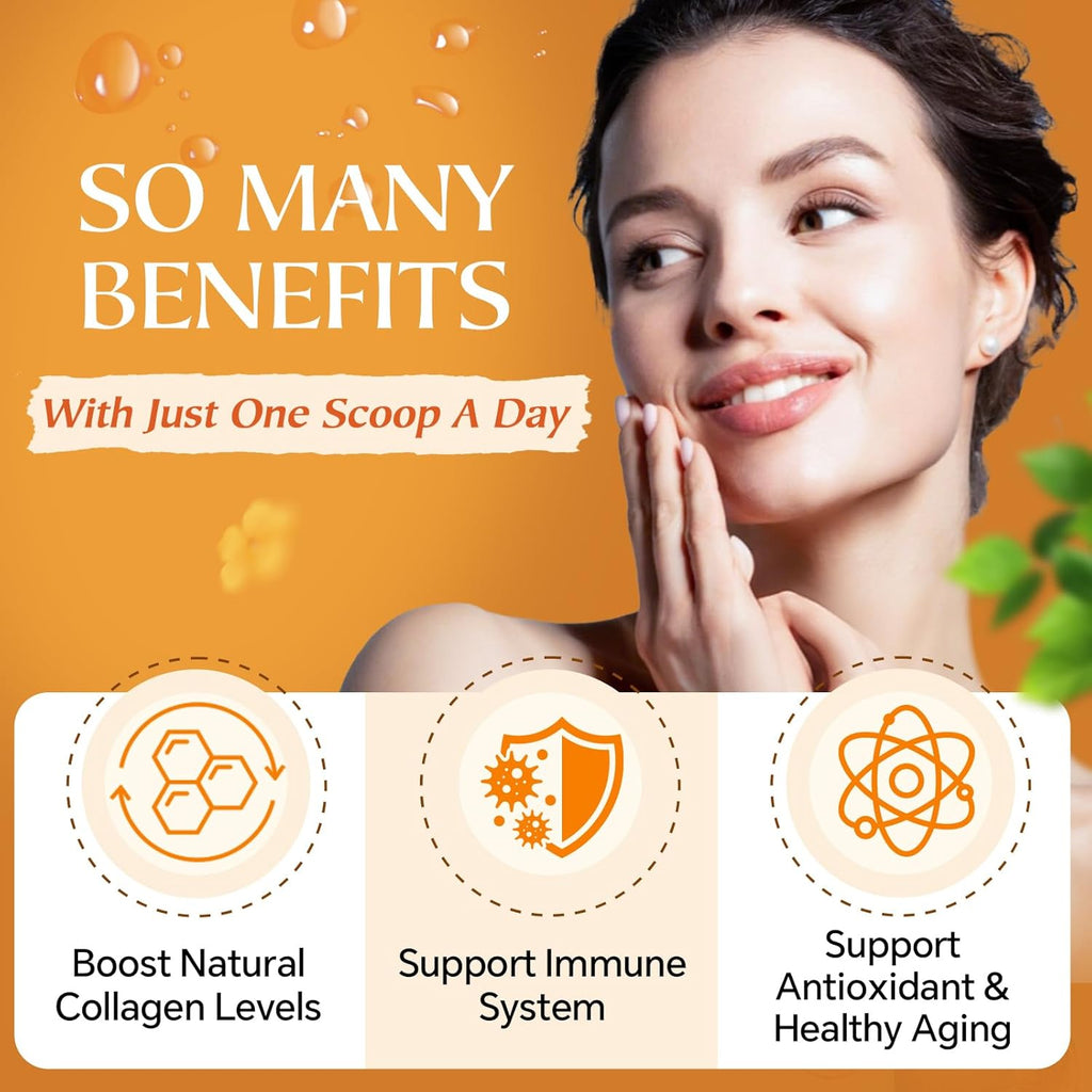 Hydrolyzed Multi Collagen Peptides Powder supports the immune system and has antioxidant properties.