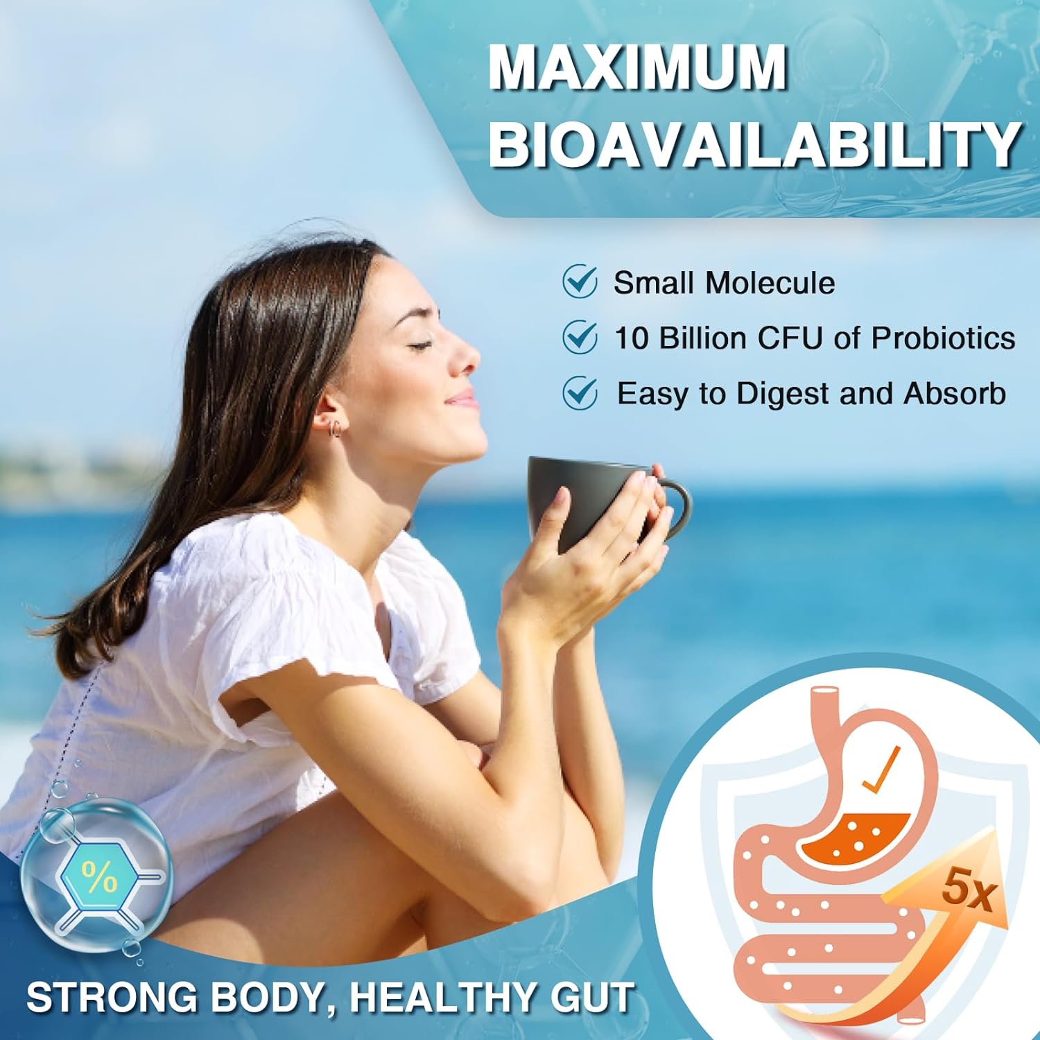 Marine Collagen Peptides Powder promotes intestinal health