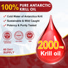Krill Oil 2000mg with Omega-3 + Astaxanthin, 60-Day Supply