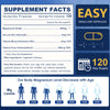 Magnesium Citrate 500mg with Zinc Vitamin D Supports Muscle Nerve Bone Heart Health 120 Veg Caps