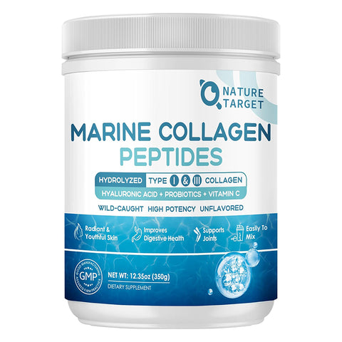 Wild Caught Marine Collagen Peptides Powder, with 18 Amino Acids