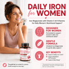 Iron Bisglycinate 25mg + Vitamin C 100mg + B-Complex, Unflavored, 120 Vcaps