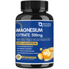 Magnesium Citrate 500mg with Zinc Vitamin D Supports Muscle Nerve Bone Heart Health 120 Veg Caps