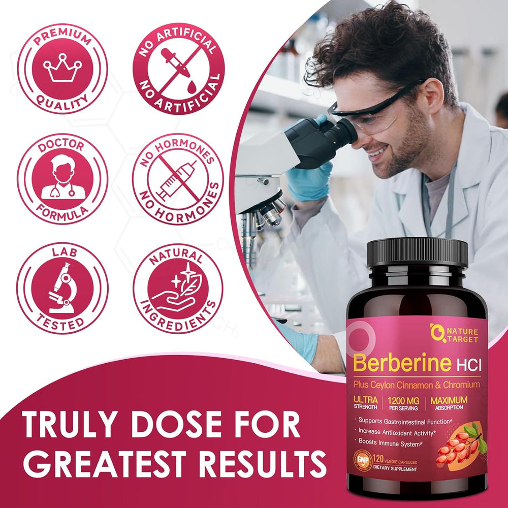 Berberine HCl 1200mg | Gut & Immune Support