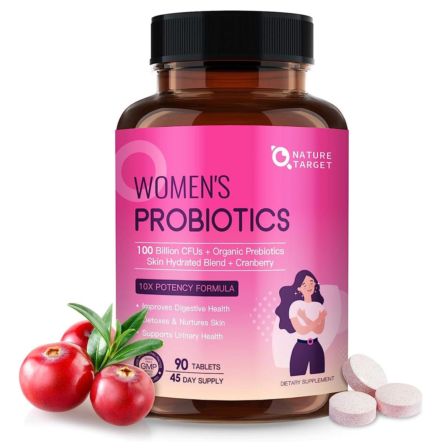 Probiotics+Vitamins+Prebiotic for Women, with Skin and Vaginal Health