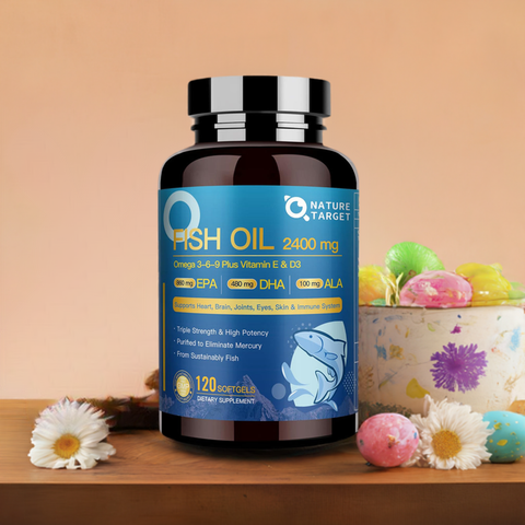 Fish Oil Supplements Softgels with Vitamin D3 & E - EPA & DHA & ALA
