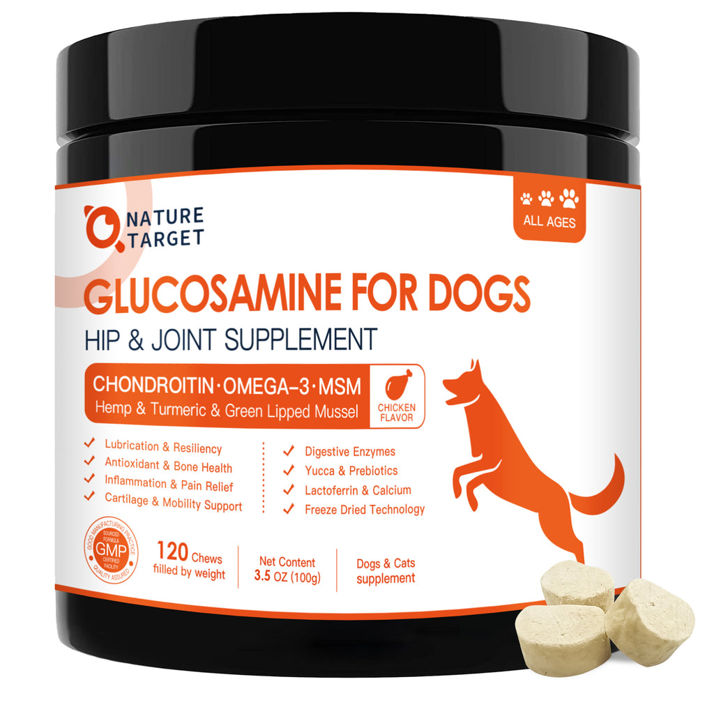 Glucosamine Chews for Dog & Cat, with Skin, Coat, Digestive and Immune ...