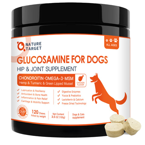 Glucosamine Chews for Pet Dog, with Skin, Coat, Digestive and Immune Health