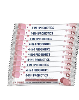 4-in-1 Probiotics 100 Billion CFUs with Prebiotics, D-Mannose & Cranberry, Powder Servings