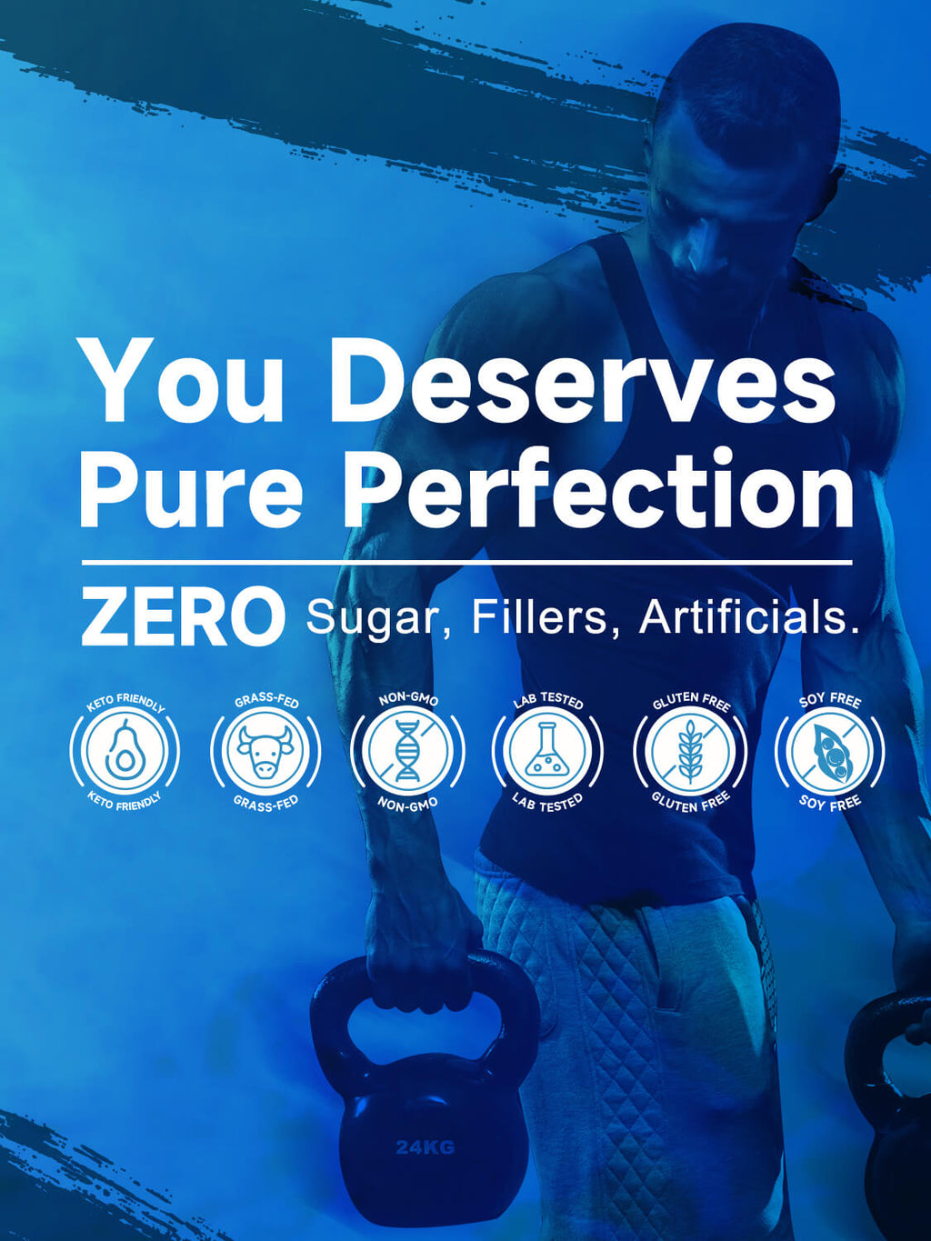 Vanilla Protein Powder, Whey Protein Isolate, 26G Protein/Serving, 1.1LB